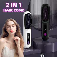 BloomNBoom Wireless Hair Straightening Brush